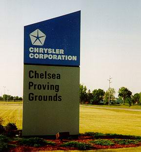 Chrysler Proving Grounds - Sign (newer photo)
